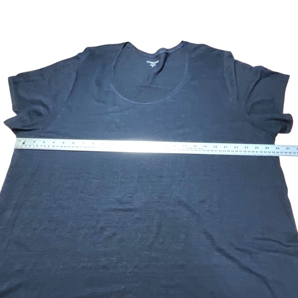 EILEEN FISHER WOMAN 100% Linen Navy Blue U-Neck Short Sleeve Tee Tunic US Sz 3X - Picture 6 of 9